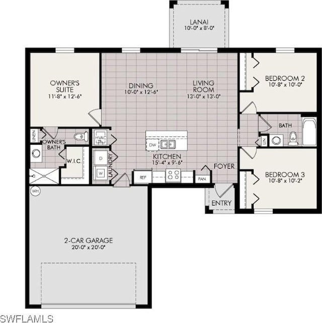 2810 29th St SW, Lehigh Acres, FL 33976 - home floor plan