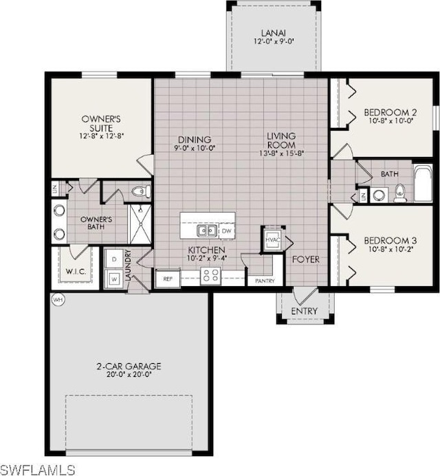 2702 NE 7th Ave, Cape Coral, FL 33909 - property floor plan