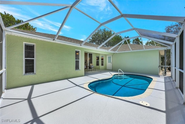 11499 Forest Mere Dr, Bonita Springs, FL 34135 - pool featuring glass enclosure and a patio