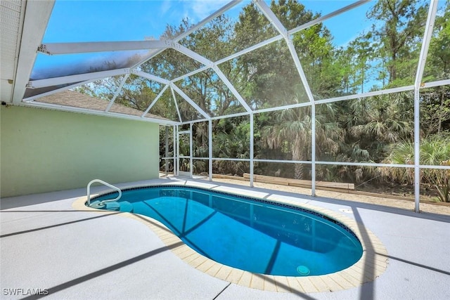 11499 Forest Mere Dr, Bonita Springs, FL 34135 - outdoor pool featuring a lanai and a patio
