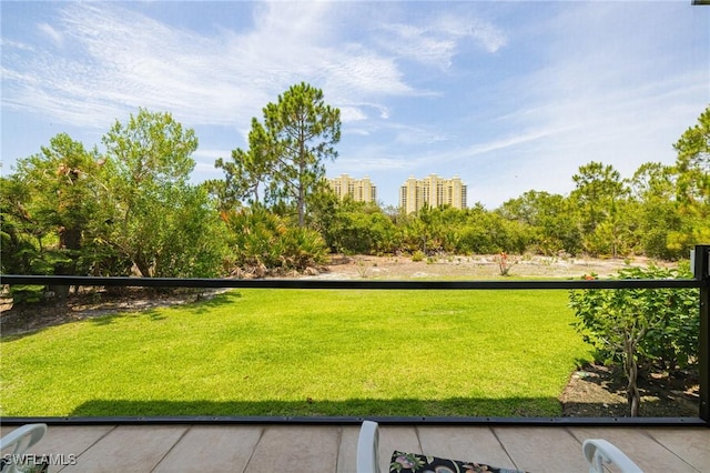 view of community with a lawn
