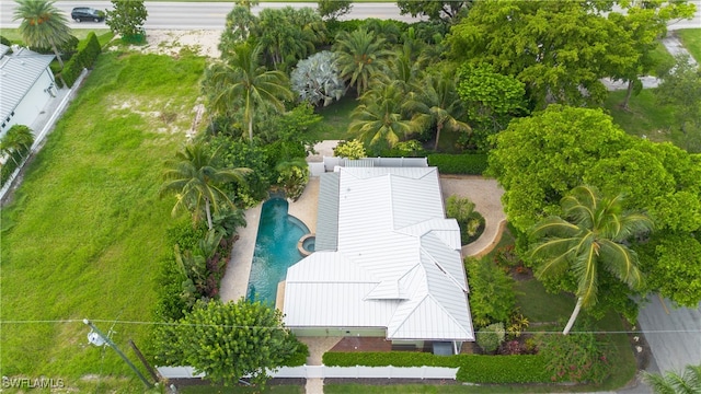 1135 7th St S, Naples, FL 34102 - view from above of property with a pool area