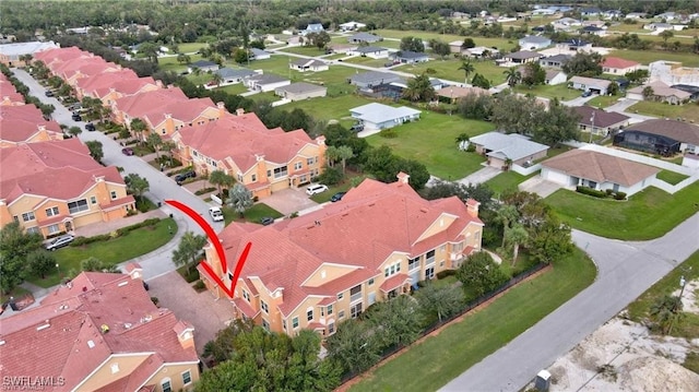 aerial view featuring a residential view