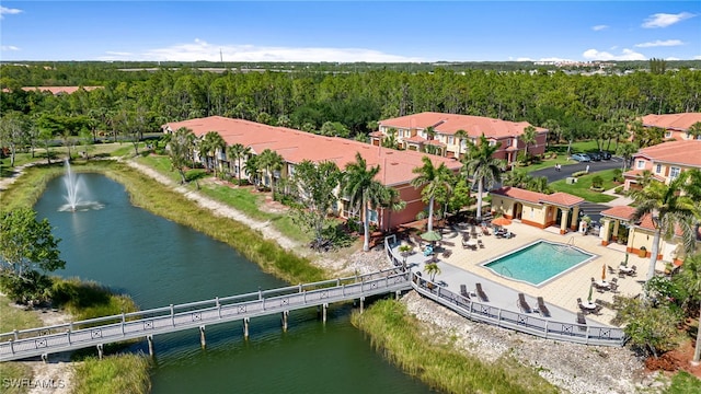 20310 Estero Gardens Cir Unit 102, Estero, FL 33928 - bird's eye view with a forest view and a water view