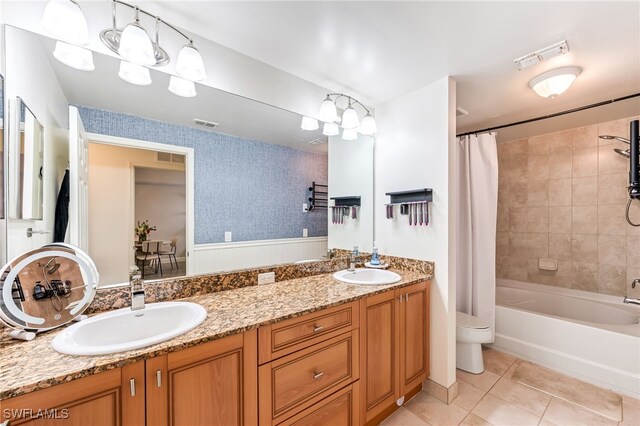 20310 Estero Gardens Cir Unit 102, Estero, FL 33928 - full bath featuring tile patterned floors, a sink, visible vents, and double vanity