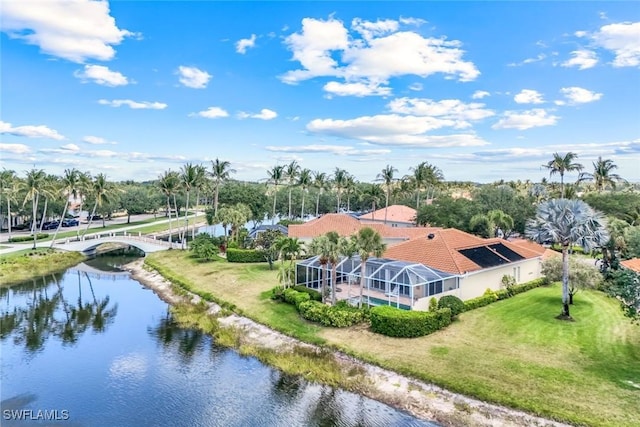 2783 Island Pond Ln, Naples, FL 34119 - bird's eye view featuring a water view