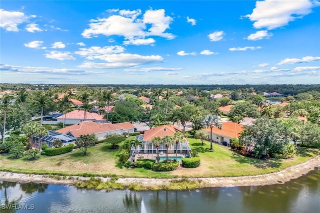 2783 Island Pond Ln, Naples, FL 34119 - birds eye view of property featuring a water view and a residential view