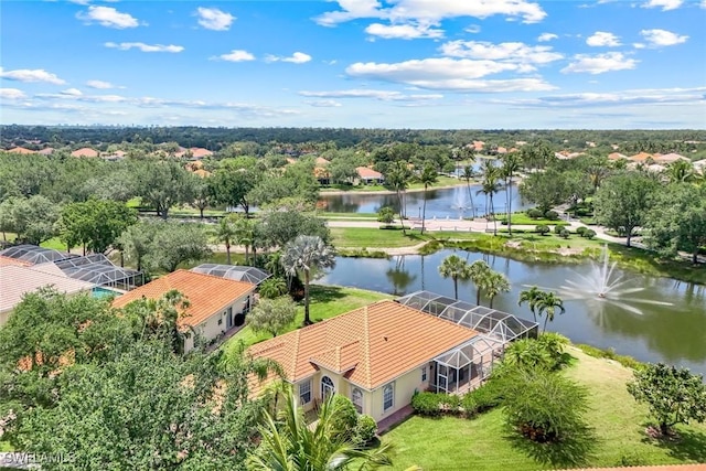 2783 Island Pond Ln, Naples, FL 34119 - drone / aerial view with a water view