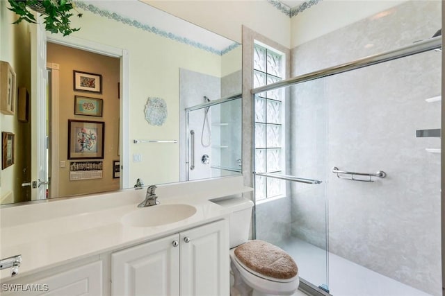 2783 Island Pond Ln, Naples, FL 34119 - full bathroom featuring toilet, a wealth of natural light, and a stall shower
