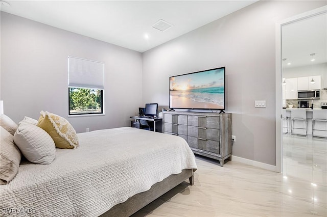 1990 47th Ave NE, Naples, FL 34120 - bedroom with marble finish floor, baseboards, visible vents, and recessed lighting
