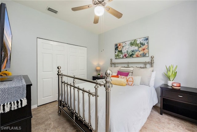1518 Mcgregor Reserve Dr, Fort Myers, FL 33901 - bedroom featuring a closet and ceiling fan