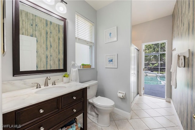 1518 Mcgregor Reserve Dr, Fort Myers, FL 33901 - bathroom featuring vanity, a stall shower, and tile patterned floors