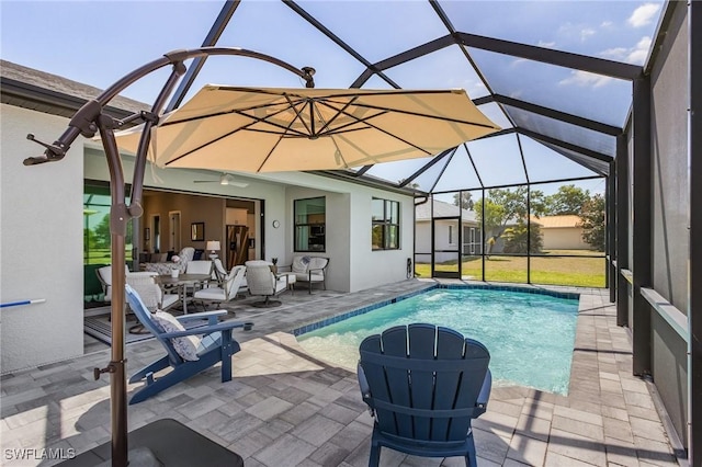 137 SE 23rd Ter, Cape Coral, FL 33990 - pool with a patio area and glass enclosure