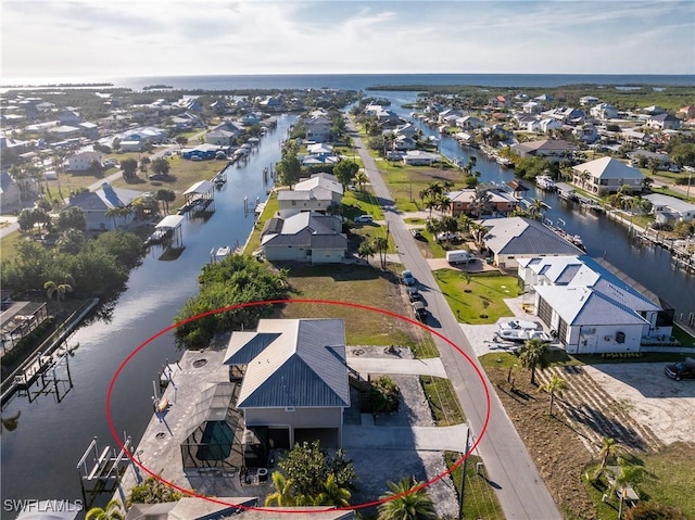 24343 Pirate Harbor Blvd, Punta Gorda, FL 33955 - aerial view with a residential view and a water view