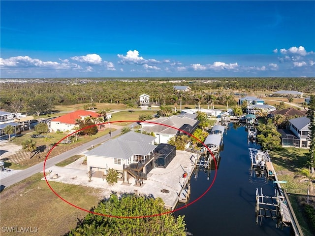 24343 Pirate Harbor Blvd, Punta Gorda, FL 33955 - bird's eye view with a water view