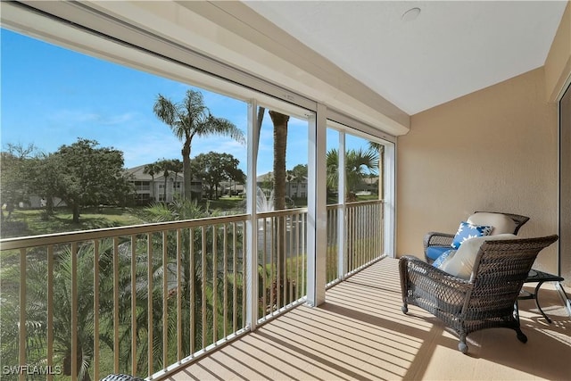 view of sunroom