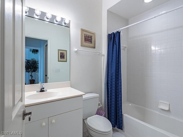 1036 Egrets Walk Cir Unit 202, Naples, FL 34108 - full bath featuring vanity, toilet, and shower / tub combo with curtain