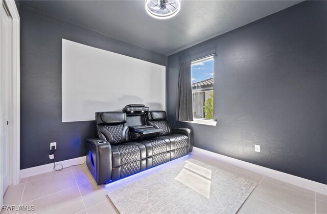 20250 Napa Loop, Estero, FL 33928 - tiled cinema room with baseboards