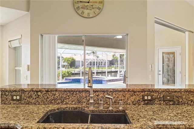 2817 La Mancha Ct, Punta Gorda, FL 33950 - kitchen view of stone counters and nearby water