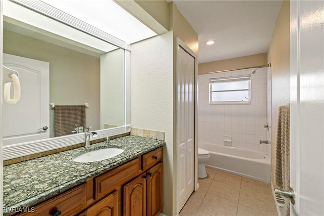 2817 La Mancha Ct, Punta Gorda, FL 33950 - bathroom with vanity, tile patterned flooring, and shower / tub combination