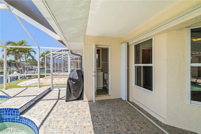 2817 La Mancha Ct, Punta Gorda, FL 33950 - view of patio with a lanai and an outdoor pool