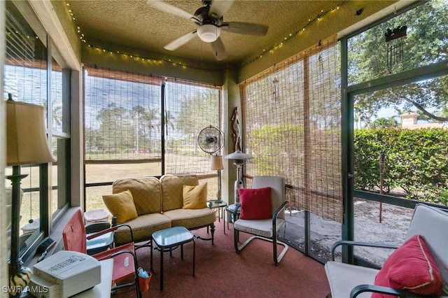 1259 Carpazi Ct Unit 302, Naples, FL 34105 - sunroom / solarium featuring an outdoor hangout area and a ceiling fan