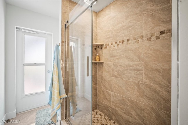 20640 Porthole Ct, Estero, FL 33928 - bathroom featuring a healthy amount of sunlight and a stall shower