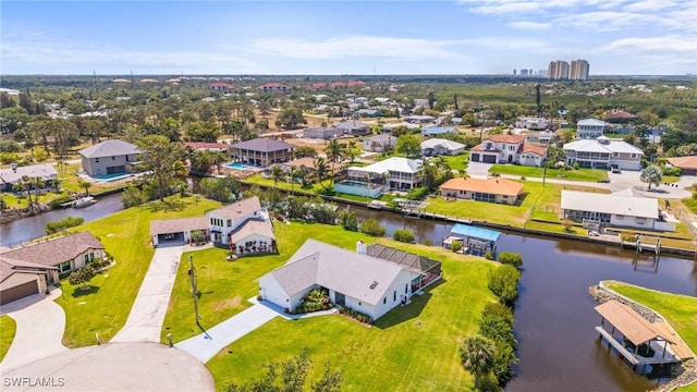 20640 Porthole Ct, Estero, FL 33928 - aerial view featuring a residential view and a water view