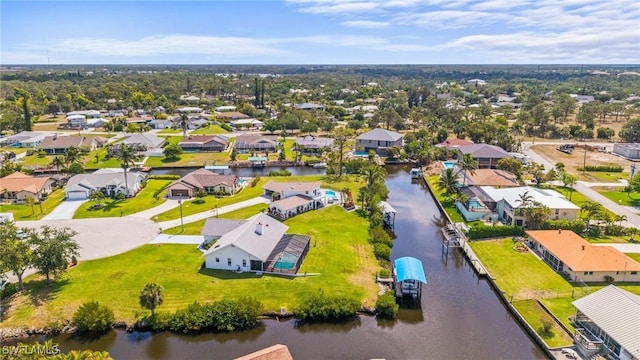 20640 Porthole Ct, Estero, FL 33928 - aerial view featuring a water view and a residential view