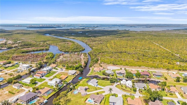 20640 Porthole Ct, Estero, FL 33928 - drone / aerial view featuring a water view and a residential view