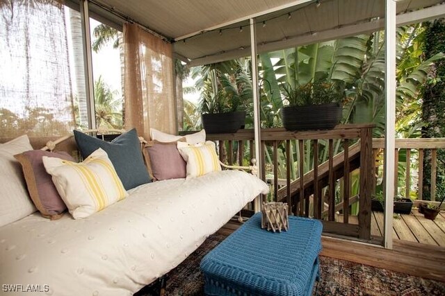 view of sunroom