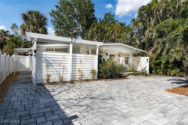 view of patio / terrace with fence