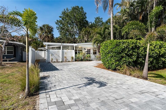 exterior space with fence