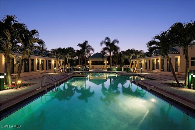 7515 Pelican Bay Blvd Unit 7B, Naples, FL 34108 - pool featuring a gazebo and a patio area