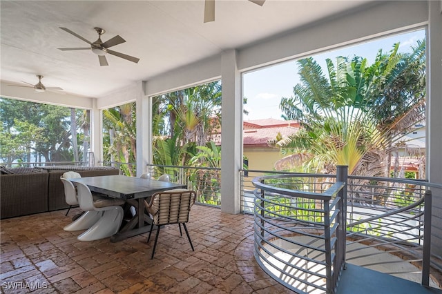 view of sunroom