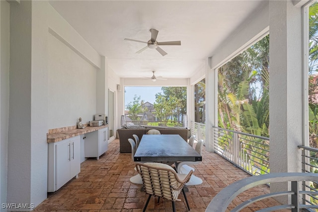 view of sunroom / solarium