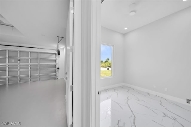 2932 18th St SW, Lehigh Acres, FL 33976 - bathroom with marble finish floors, baseboards, and recessed lighting