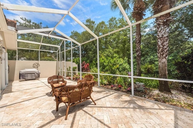 view of sunroom