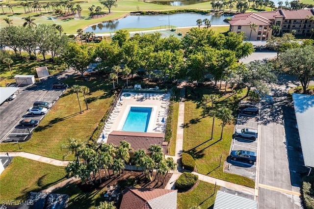 12181 Kelly Sands Way Unit 1538, Fort Myers, FL 33908 - drone / aerial view with a water view and golf course view