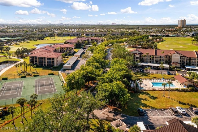 12181 Kelly Sands Way Unit 1538, Fort Myers, FL 33908 - bird's eye view with a water view, golf course view, and a residential view