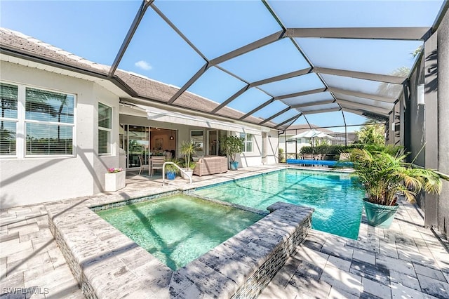 15951 Talon Ter, Punta Gorda, FL 33982 - view of pool featuring a pool with connected hot tub and a patio area