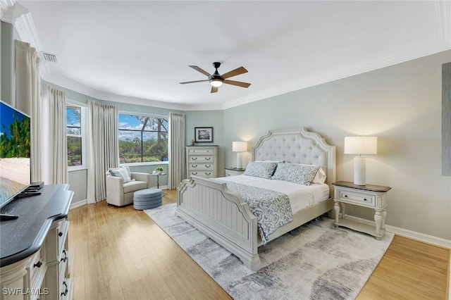 25011 Goldcrest Dr, Bonita Springs, FL 34134 - bedroom with light wood-type flooring, visible vents, and baseboards