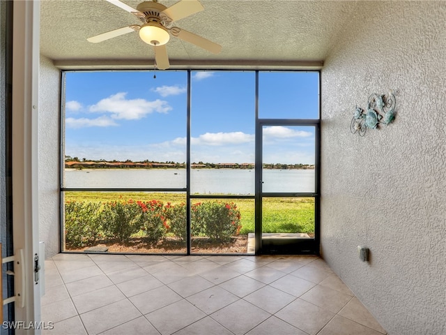 28436 Altessa Way Unit 102, Bonita Springs, FL 34135 - unfurnished sunroom featuring a water view and a wealth of natural light