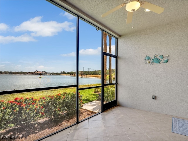 28436 Altessa Way Unit 102, Bonita Springs, FL 34135 - unfurnished sunroom featuring a water view