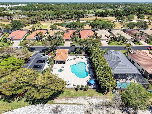 28436 Altessa Way Unit 102, Bonita Springs, FL 34135 - birds eye view of property with a residential view and a water view