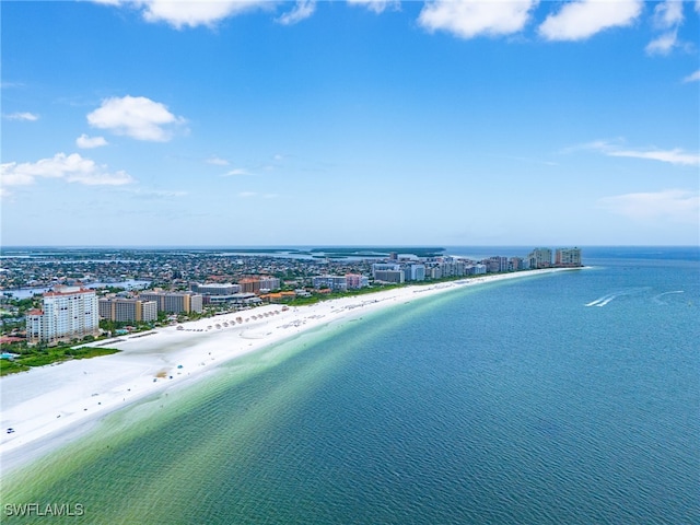 42 Tahiti Rd, Marco Island, FL 34145 - drone / aerial view with a view of city, a view of the beach, and a water view