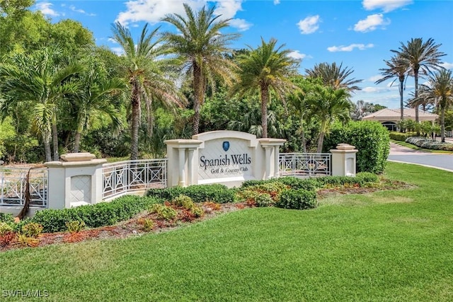 9040 Palmas Grandes Blvd Unit 101, Bonita Springs, FL 34135 - community sign featuring a lawn