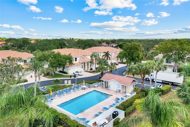 9040 Palmas Grandes Blvd Unit 101, Bonita Springs, FL 34135 - aerial perspective of suburban area with a pool area