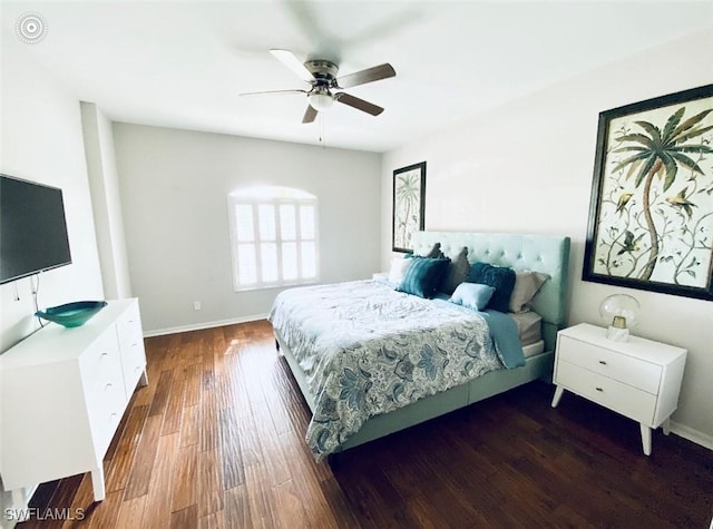 2017 Cape Coral Pkwy W, Cape Coral, FL 33914 - bedroom with wood finished floors, baseboards, and ceiling fan