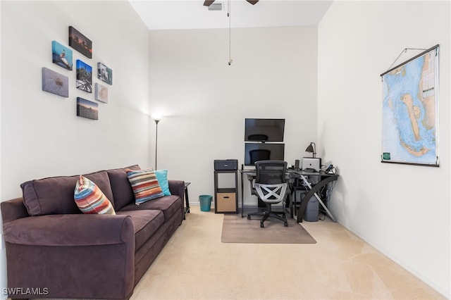 14524 Abaco Lakes Dr Unit 203, Fort Myers, FL 33908 - office space featuring carpet flooring and a ceiling fan